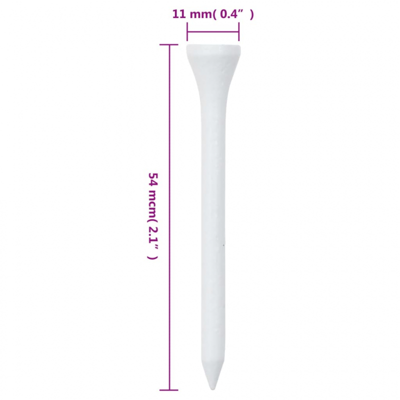 Golf-Tees 1000 Stk. Weiß 54 mm Bambus