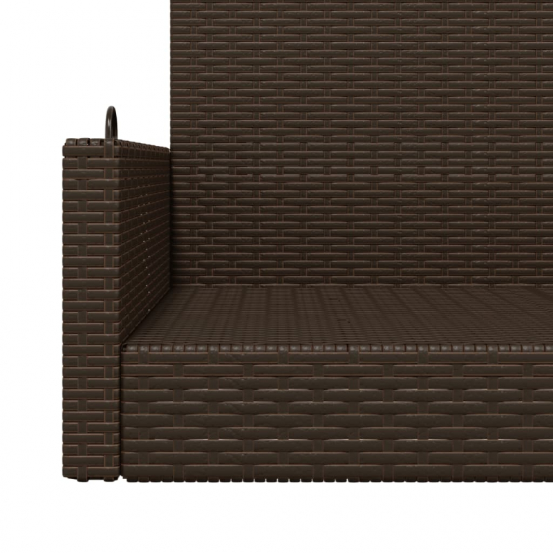 Hängebank Braun 119x56x48 cm Poly Rattan