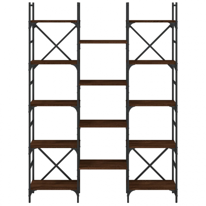 Bücherregal Braun Eichen-Optik 127,5x28,5x172,5cm Holzwerkstoff