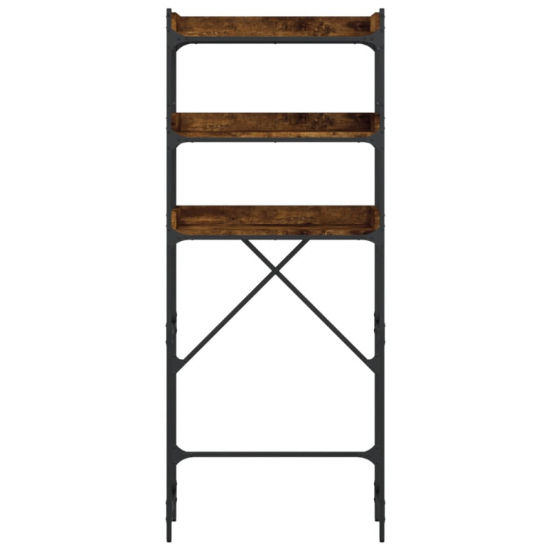 Waschmaschinenregal Räuchereiche 67x25x163 cm Holzwerkstoff
