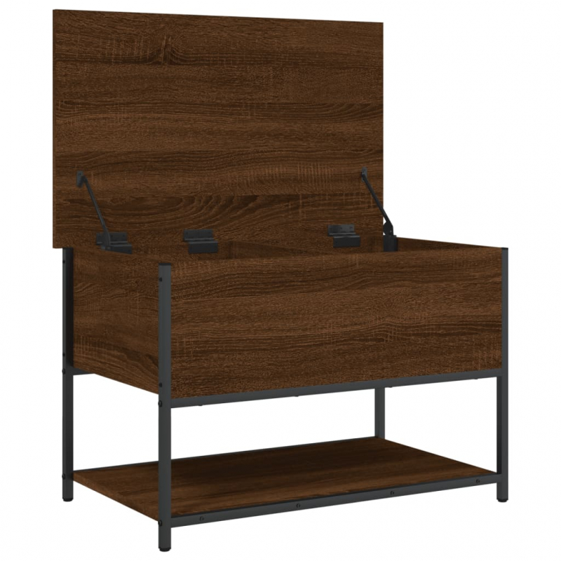 Sitzbank mit Stauraum Braun Eiche 70x42,5x47 cm Holzwerkstoff