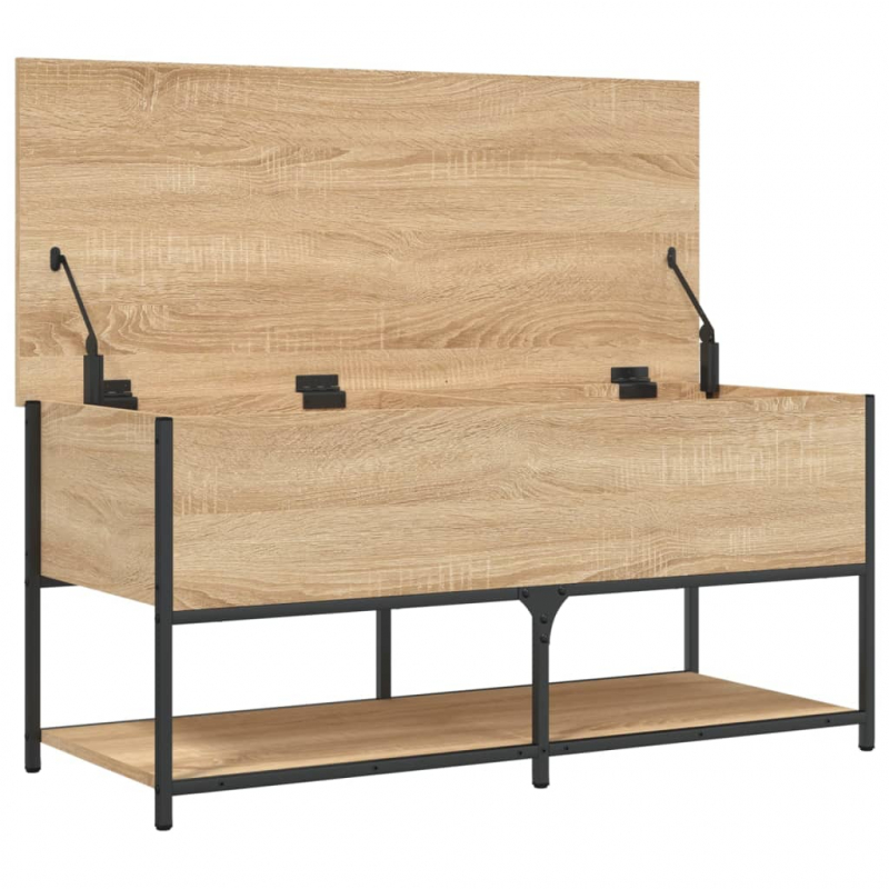 Sitzbank mit Stauraum Sonoma-Eiche 100x42,5x47 cm Holzwerkstoff