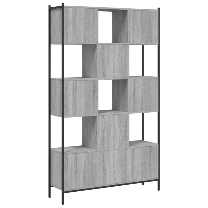 Bücherregal Grau Sonoma 102x28x172 cm Holzwerkstoff