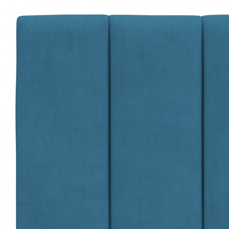 Bettgestell mit Kopfteil Blau 140x190 cm Samt