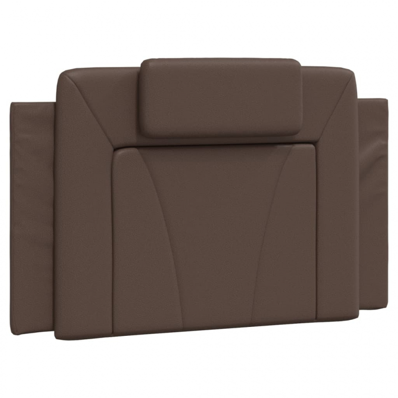 Bettgestell mit Kopfteil Braun 90x190 cm Kunstleder