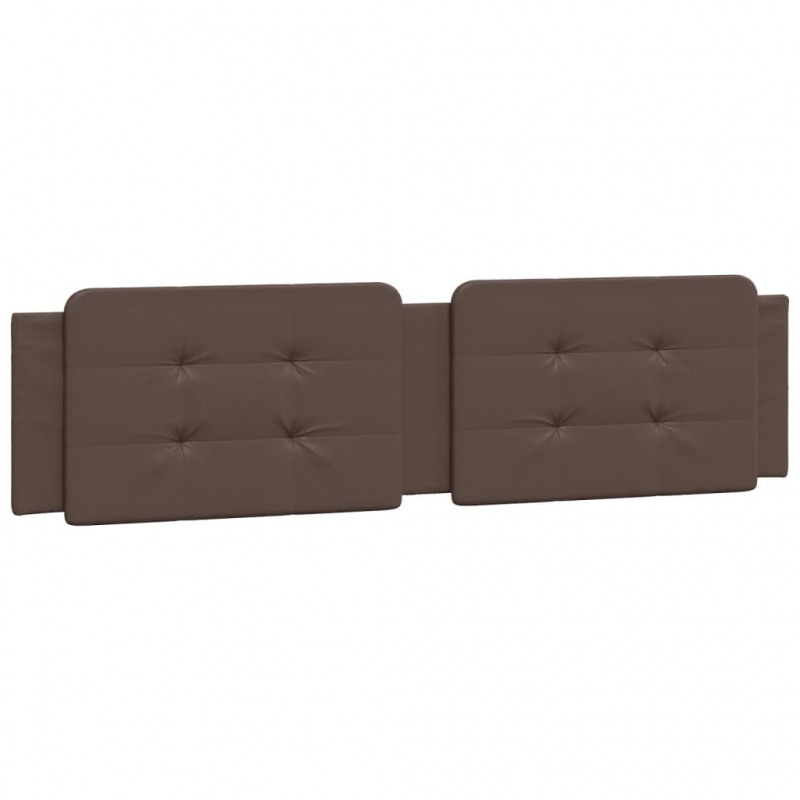 Bettgestell mit Kopfteil Braun 200x200 cm Kunstleder