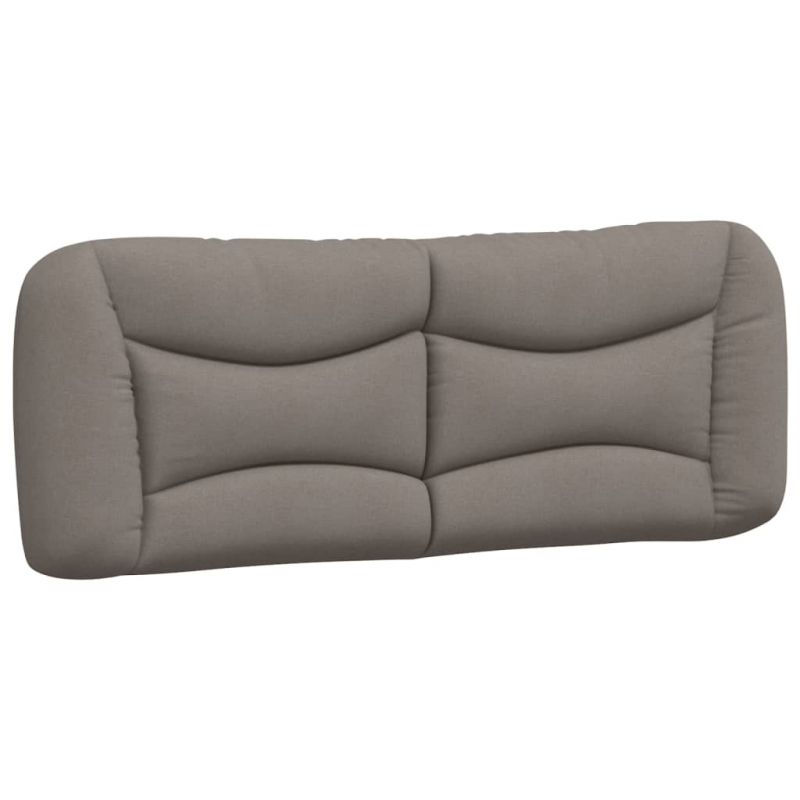 Bett mit Matratze Taupe 140x200 cm Stoff
