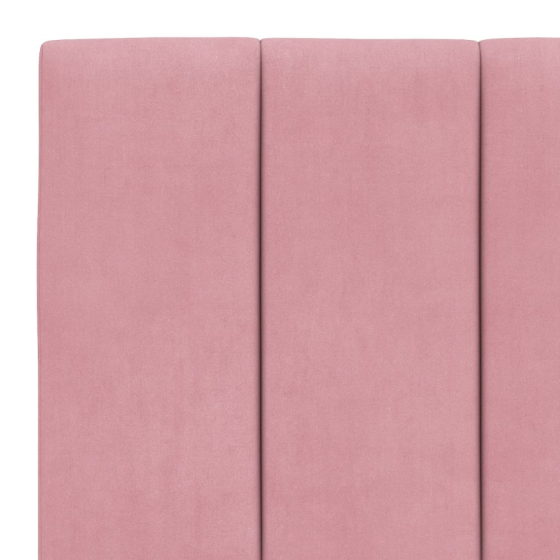 Bett mit Matratze Rosa 90x200 cm Samt