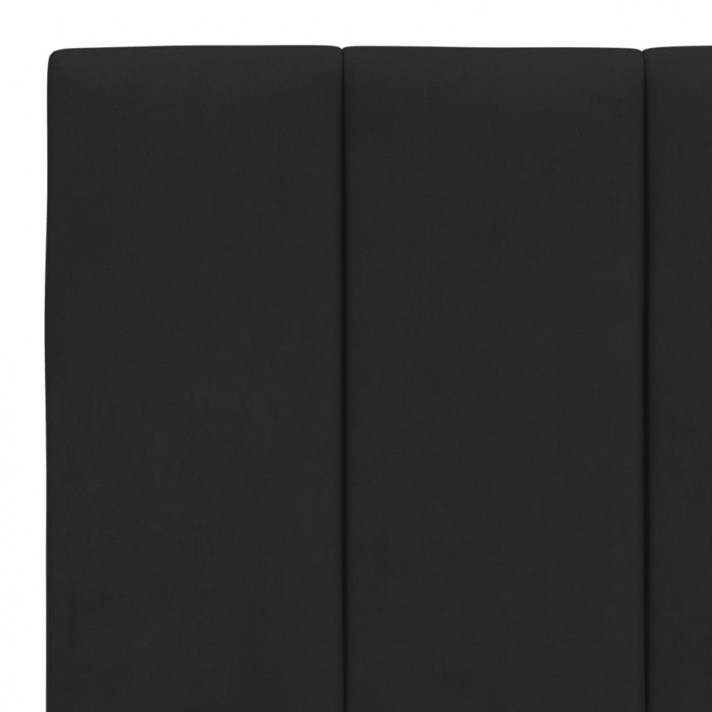 Bett mit Matratze Schwarz 160x200 cm Samt