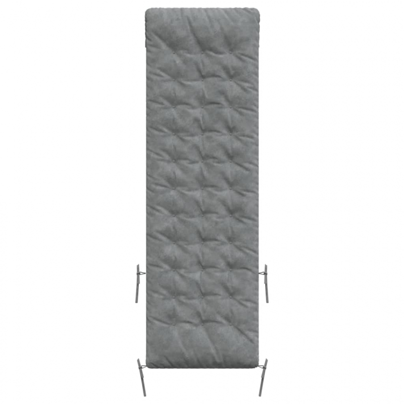 Sonnenliegen-Auflage Grau 160x50x10 cm Wildleder-Optik