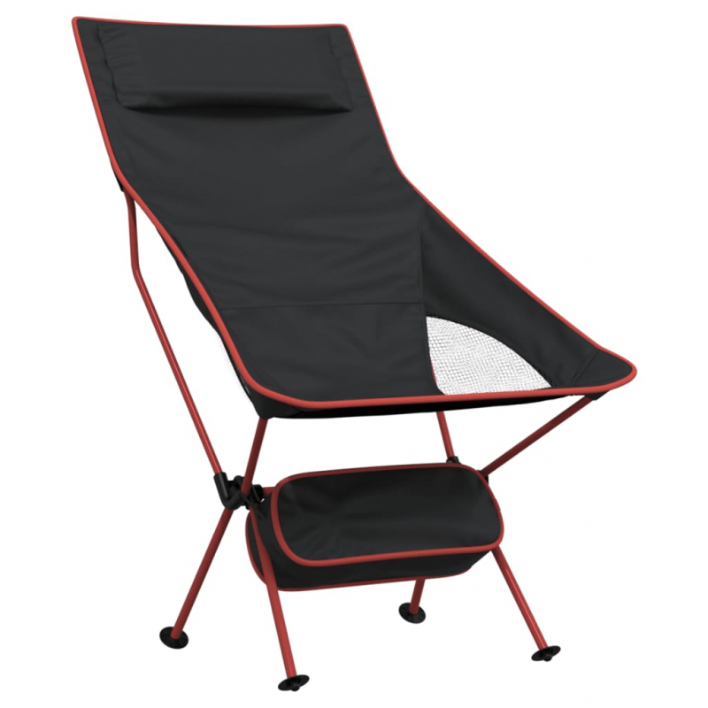 Campingstühle 2 Stk. Klappbar Schwarz Oxford-Gewebe Aluminium