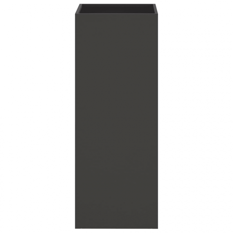 Pflanzkübel Schwarz 32x27,5x75 cm Kaltgewalzter Stahl