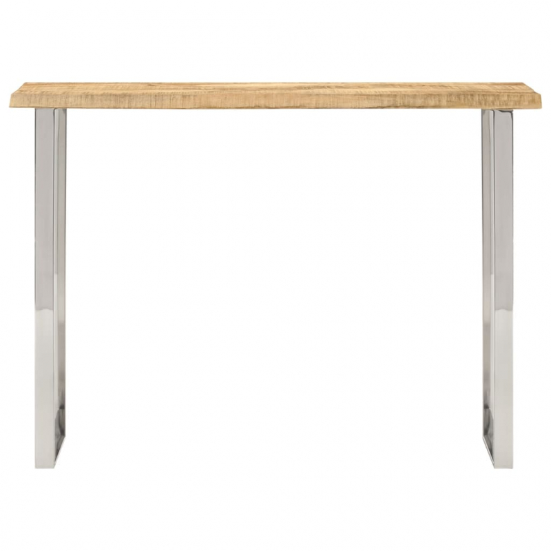 Konsolentisch mit Baumkante 105x33x76 cm Massivholz Mango