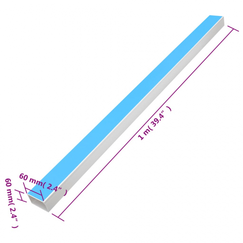 Installationsrohre Selbstklebend 60x60 mm 30 m PVC