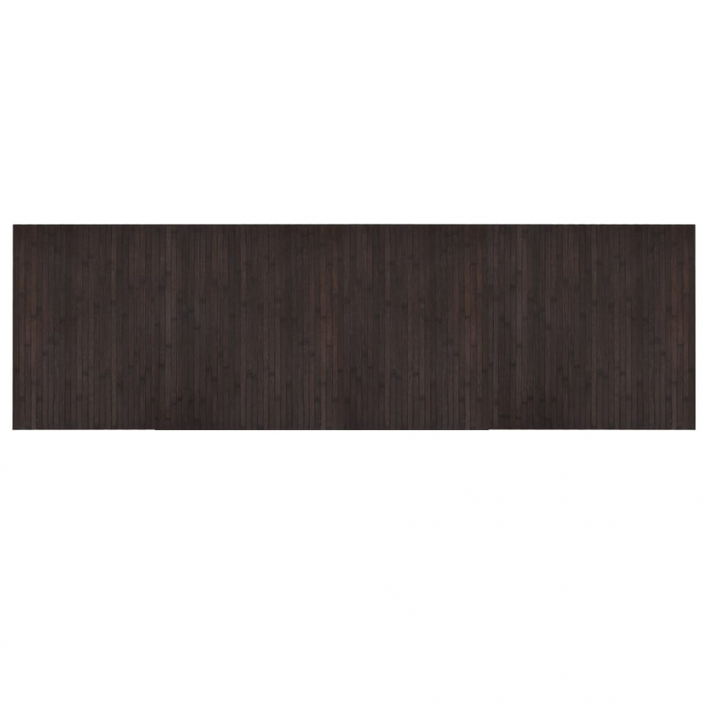 Teppich Rechteckig Dunkelbraun 60x200 cm Bambus