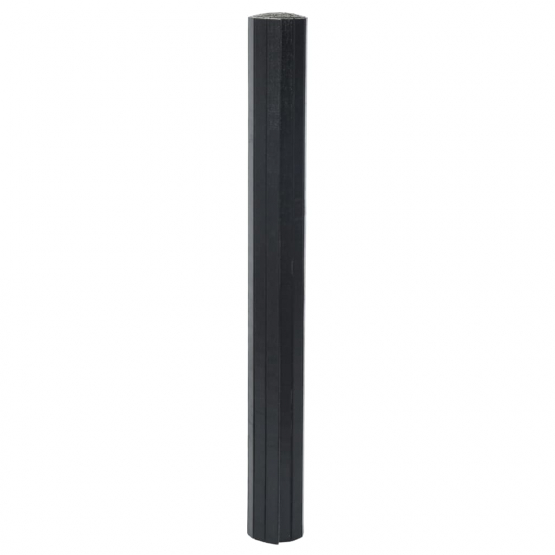 Teppich Rechteckig Schwarz 70x100 cm Bambus
