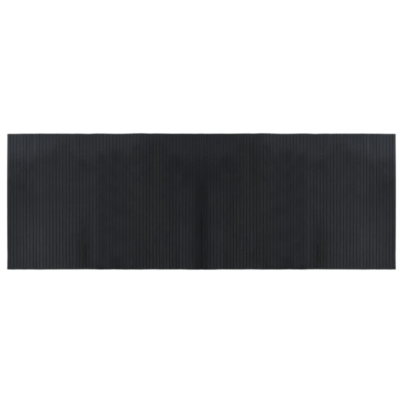 Teppich Rechteckig Schwarz 70x200 cm Bambus