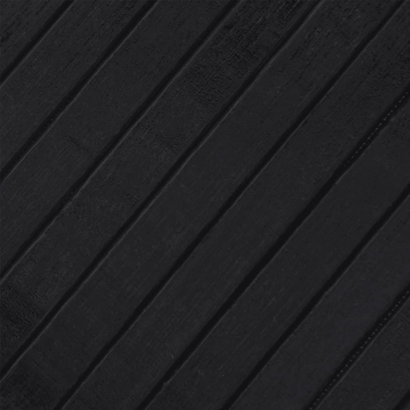 Teppich Rechteckig Schwarz 70x300 cm Bambus