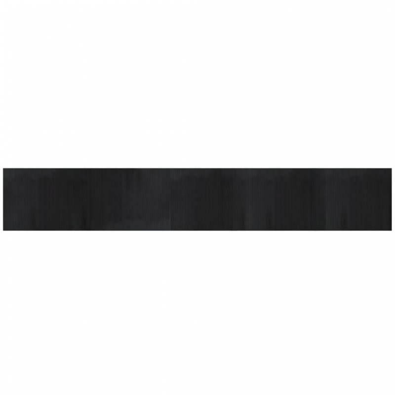 Teppich Rechteckig Schwarz 80x500 cm Bambus