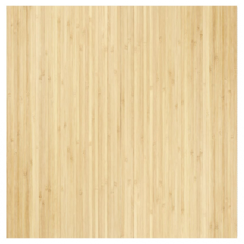 Teppich Rechteckig Hell Natur 100x100 cm Bambus