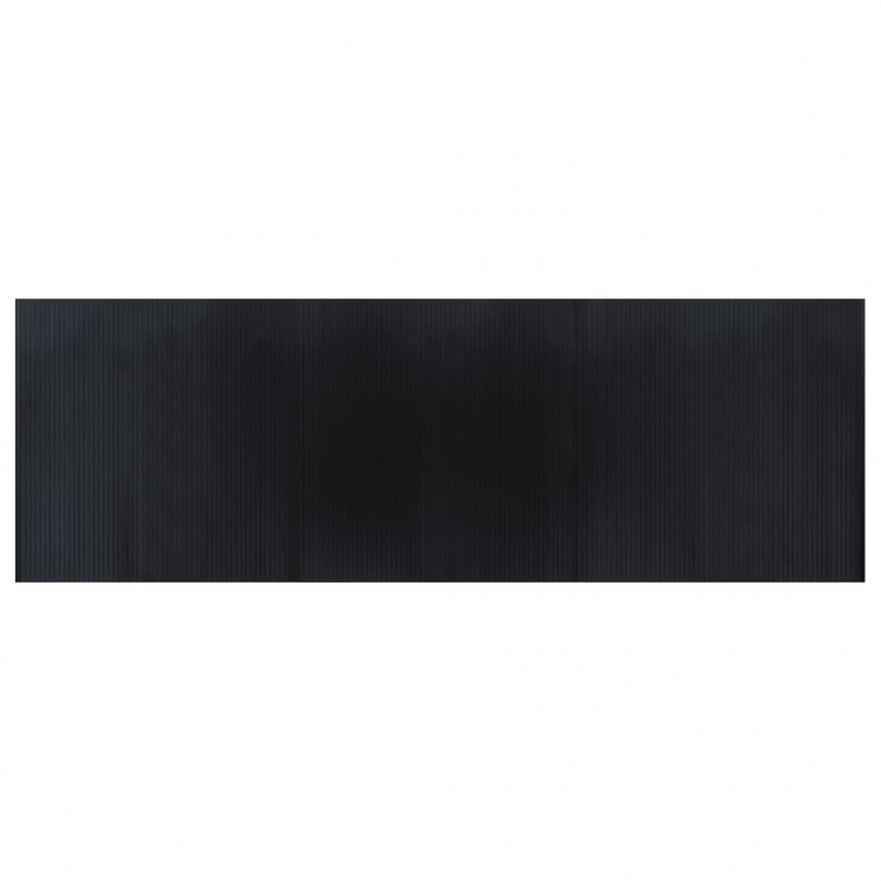 Teppich Rechteckig Schwarz 100x300 cm Bambus