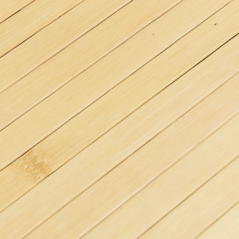 Teppich Rechteckig Hell Natur 60x1000 cm Bambus