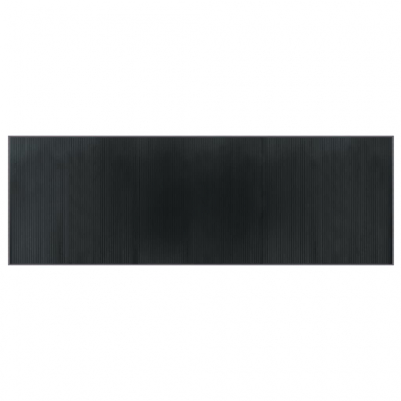 Teppich Rechteckig Grau 100x300 cm Bambus