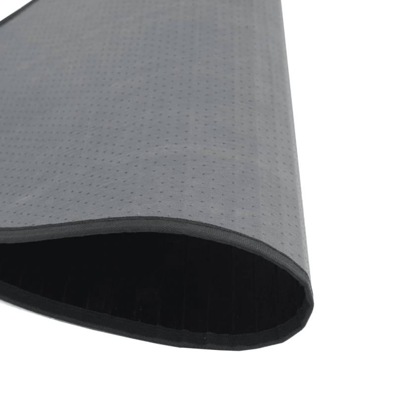 Teppich Rund Schwarz 80 cm Bambus