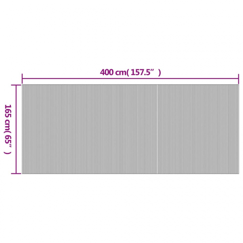 Paravent Natur 165x400 cm Bambus