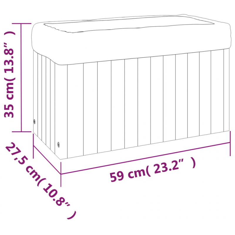 Pflanzkübel 59x27,5x35 cm Massivholz Akazie