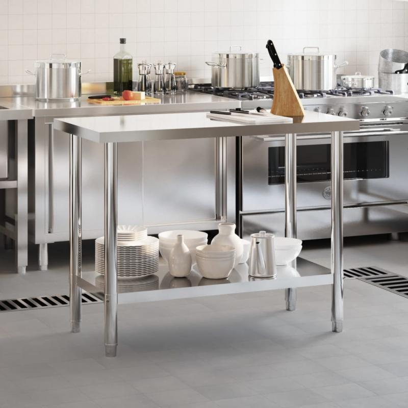 Küchen-Arbeitstisch 110x55x85 cm Edelstahl