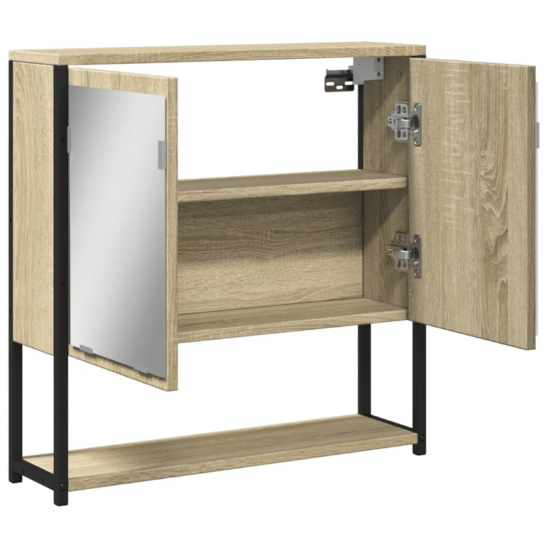 Bad-Spiegelschrank Sonoma-Eiche 60x16x60 cm Holzwerkstoff