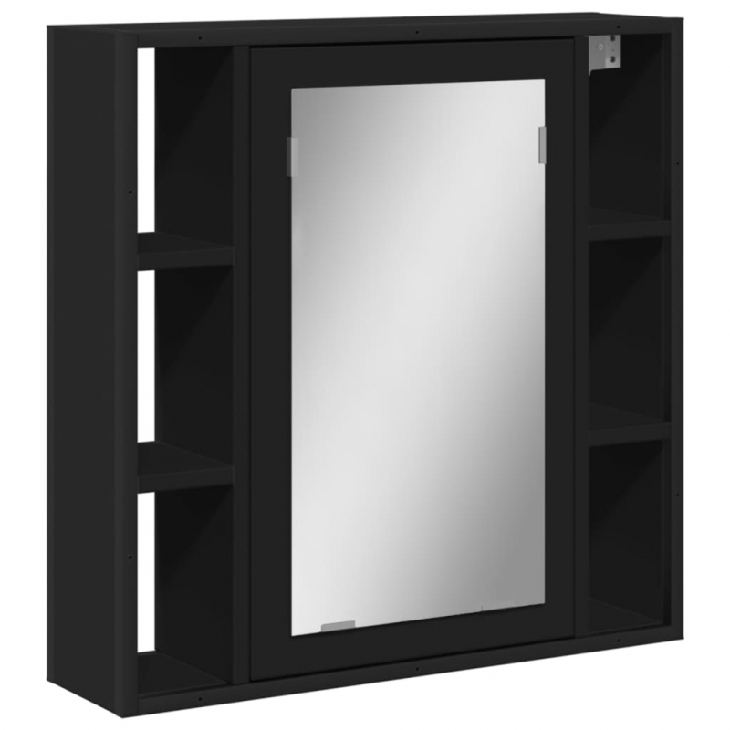 Bad-Spiegelschrank Schwarz 60x16x60 cm Holzwerkstoff