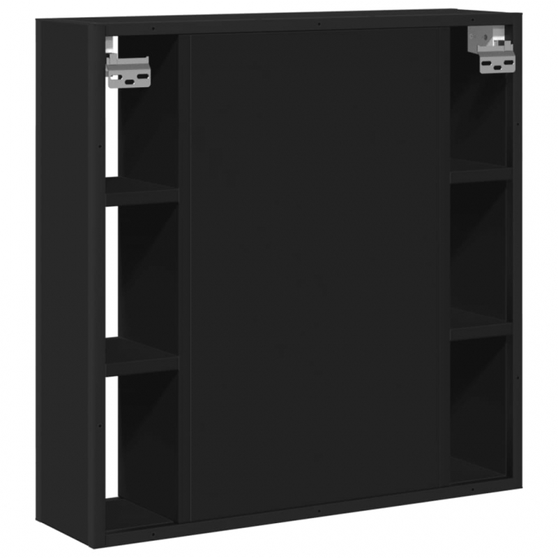 Bad-Spiegelschrank Schwarz 60x16x60 cm Holzwerkstoff