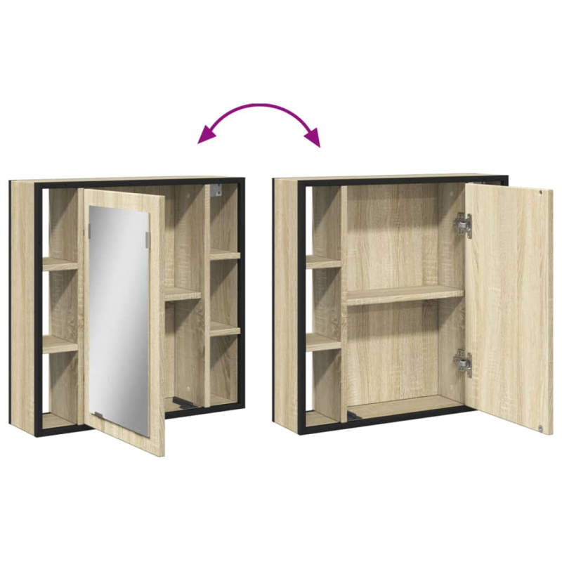 Bad-Spiegelschrank Sonoma-Eiche 60x16x60 cm Holzwerkstoff