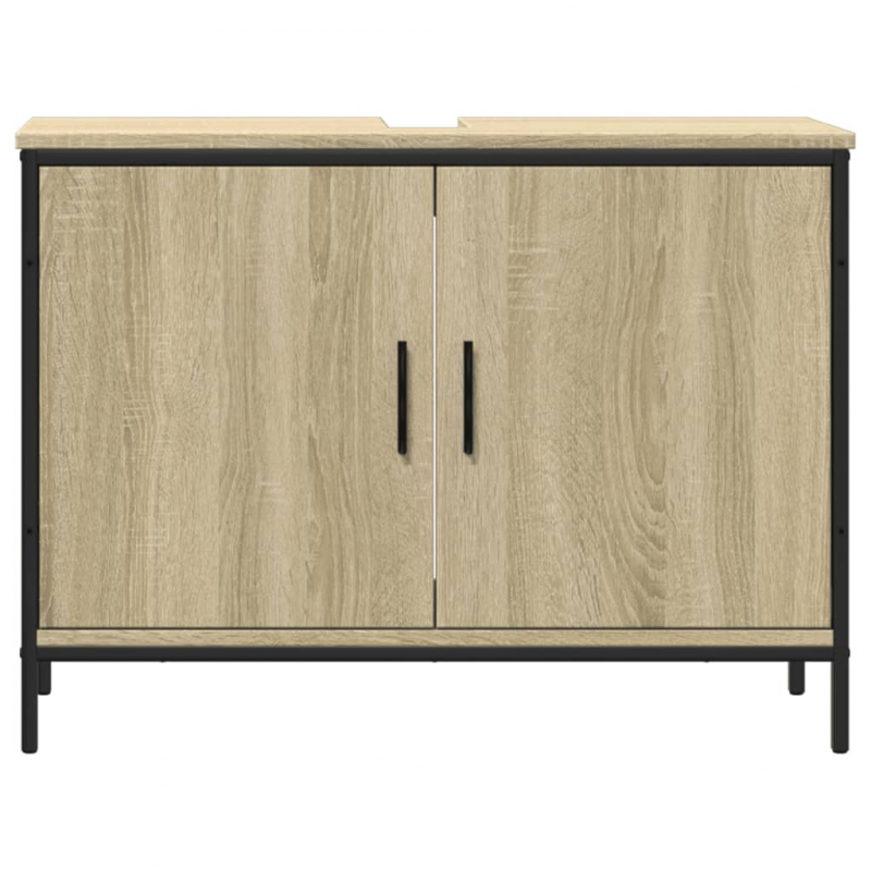 Waschbeckenunterschrank Sonoma-Eiche 80x30x60 cm Holzwerkstoff