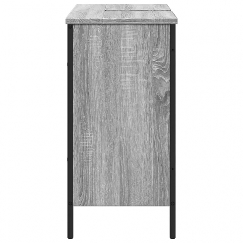 Waschbeckenunterschrank Grau Sonoma 80x30x60 cm Holzwerkstoff