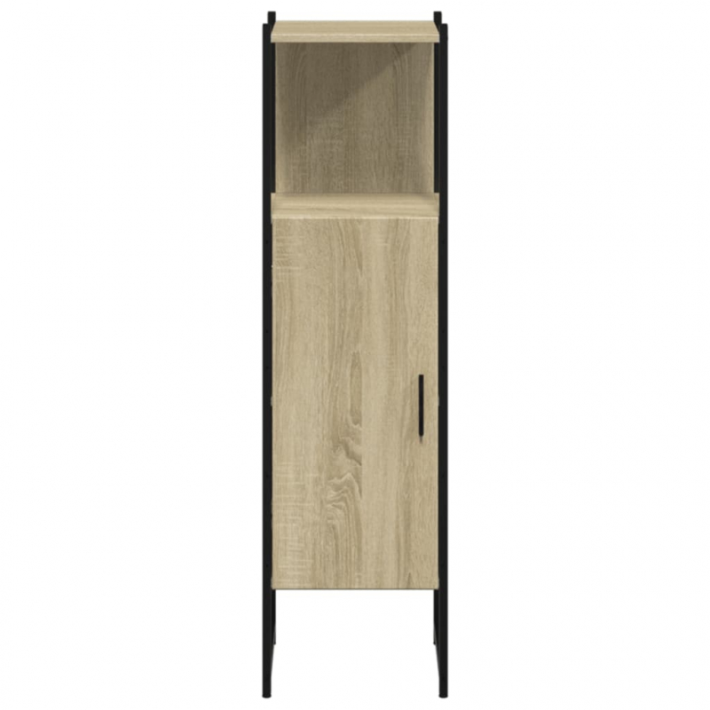 Badschrank Sonoma-Eiche 33x33x120,5 cm Holzwerkstoff