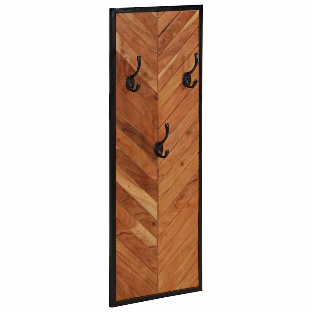 Wandgarderobe 2 Stk. 35x1x90 cm Massivholz Akazie