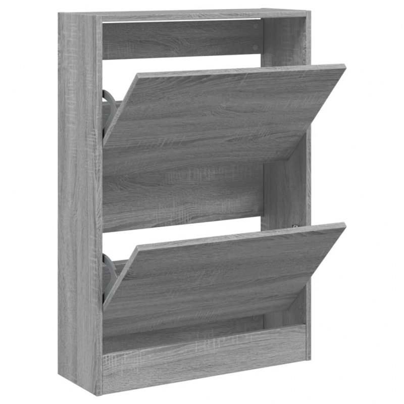 Schuhschrank Grau Sonoma 60x21x87,5 cm Holzwerkstoff