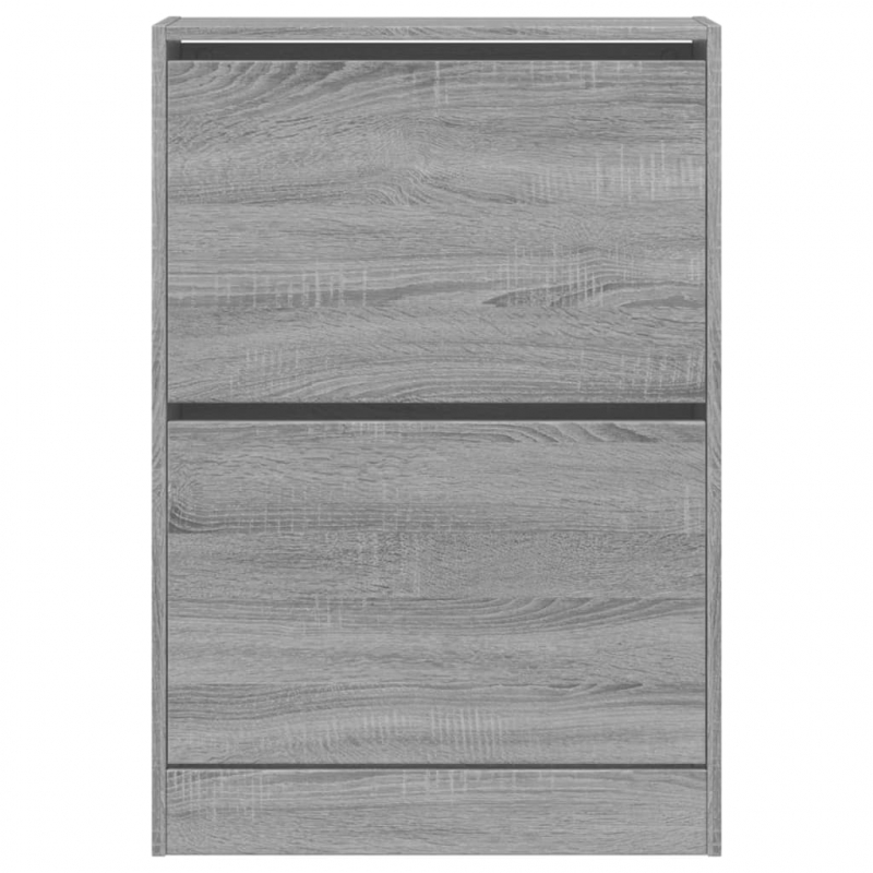 Schuhschrank Grau Sonoma 60x21x87,5 cm Holzwerkstoff