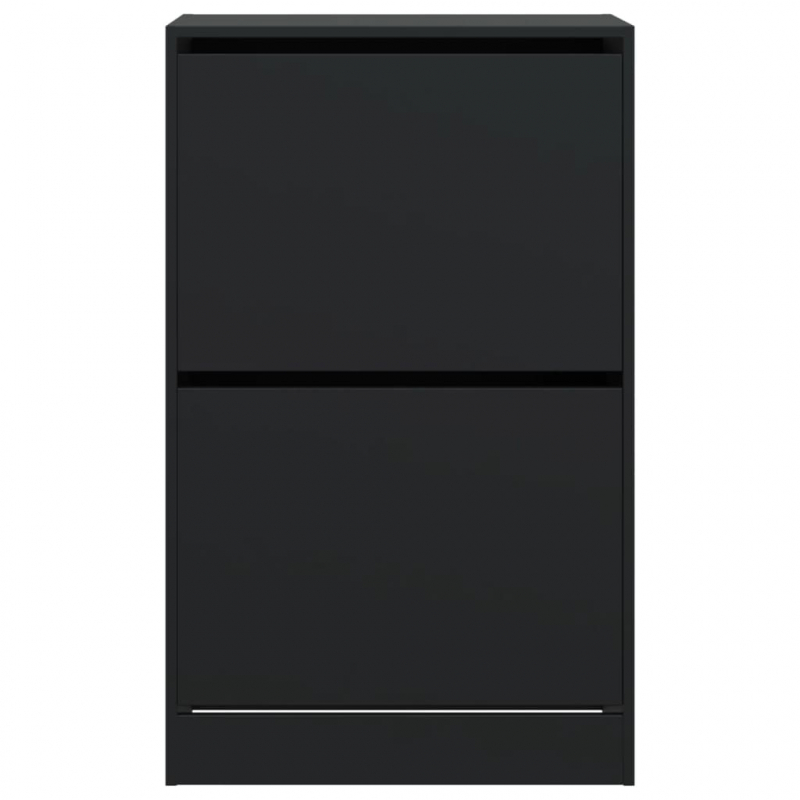 Schuhschrank Schwarz 60x34x96,5 cm Holzwerkstoff