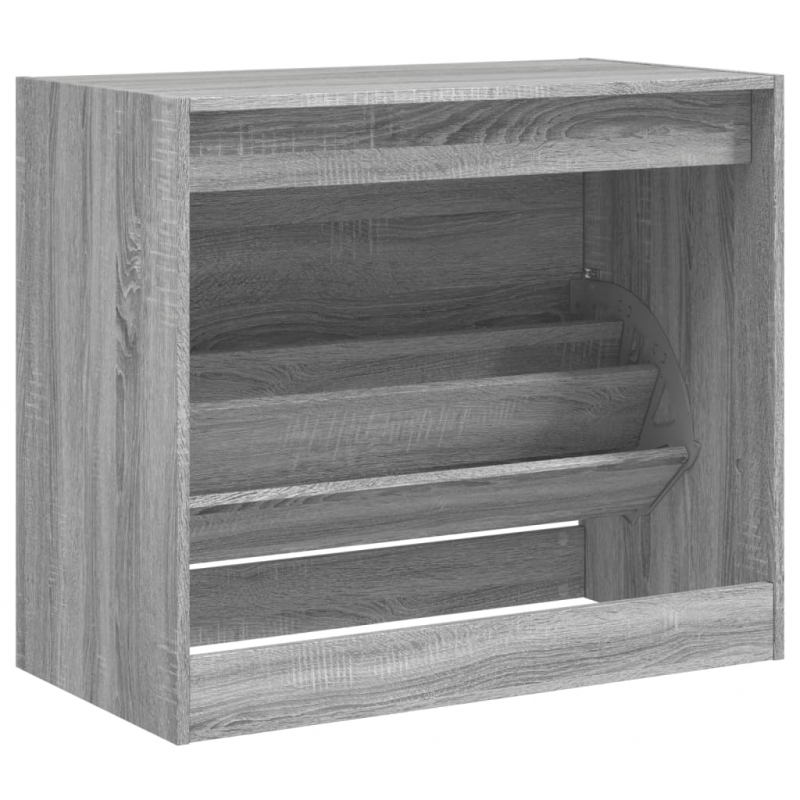 Schuhschrank Grau Sonoma 80x42x69 cm Holzwerkstoff