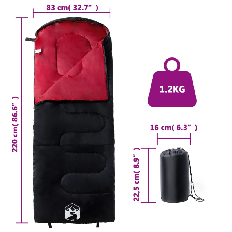 Schlafsack für Erwachsene Camping 3-4 Jahreszeiten