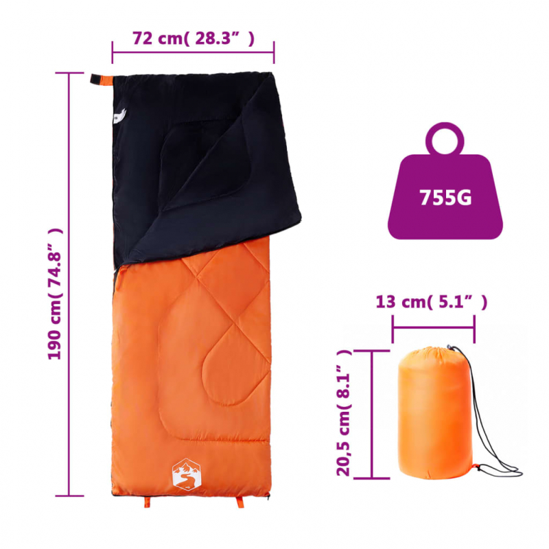 Schlafsack für Erwachsene Camping 3 Jahreszeiten