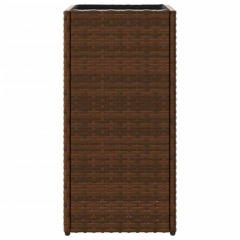 Pflanzkübel Braun 30x30x60 cm Poly Rattan