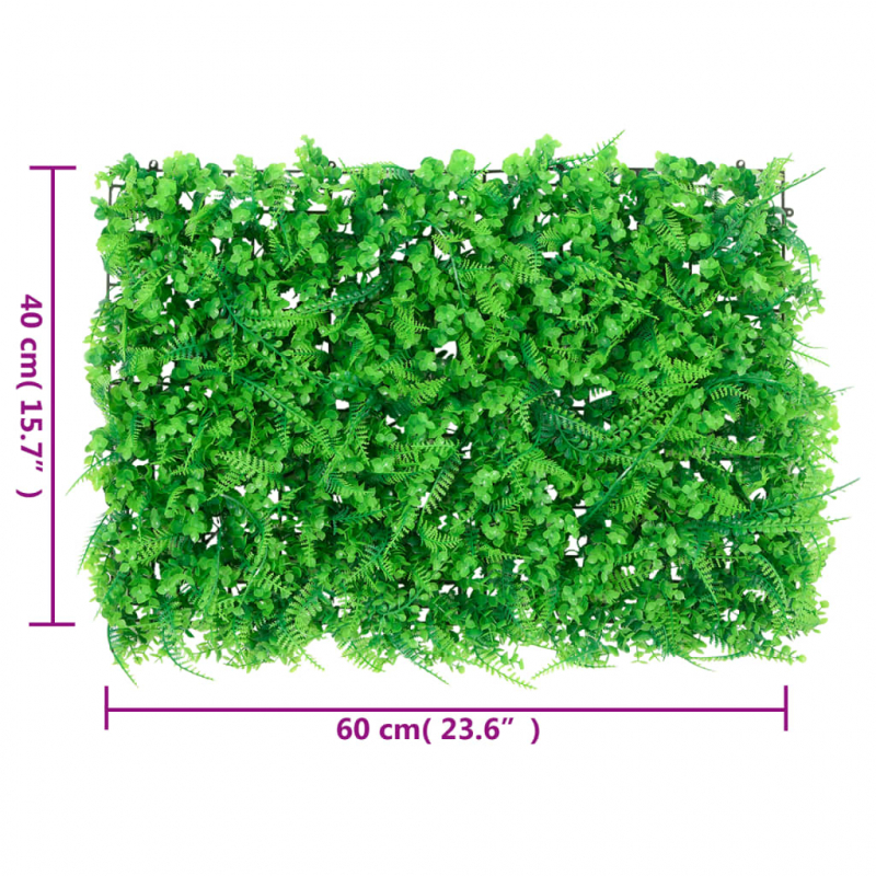  Farnblätter-Sichtschutz Künstlich 6 Stk. Grün 40x60 cm