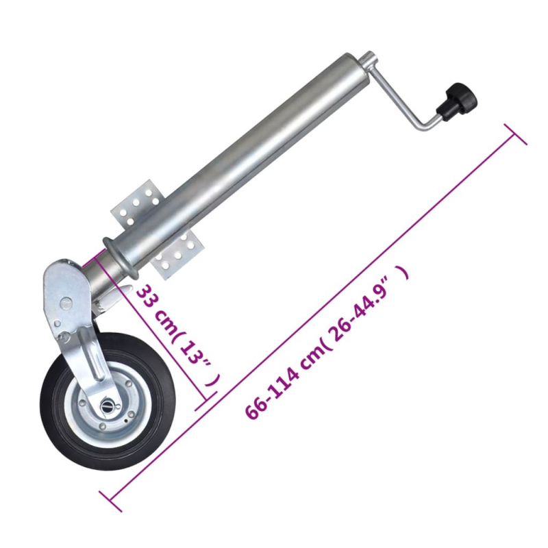 Stützrad 60 mm mit Unterlegkeilen