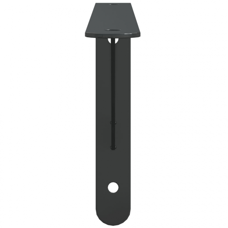 Regalträger 4 Stk. 30x2,5x15,5 cm Schwarz Edelstahl