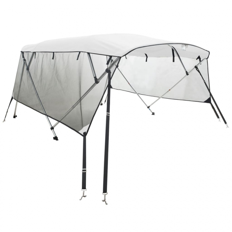 3-Bow Bimini-Top mit Mesh-Seitenteilen 183x(154-167)x137 cm